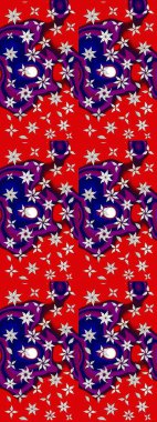 Çiçek desenli eskiz, darbeler, sıçramalar, yaz çiçekleri. Kırmızı renkte çiçekler. Raster illüstrasyonu.