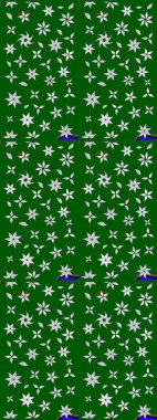 Çiçek yeşili eskiz deseni. Raster çiçek izi. Klasik taslak çizimi. Raster Yumuşak kumaş deseni.