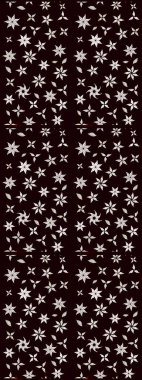 Çiçek ve yapraklı çiçek deseni. Küçük çiçekli şirin bir desen. Raster illüstrasyonu.