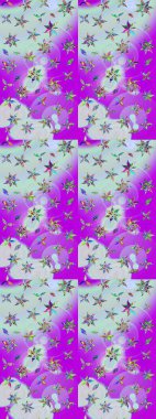 Klasik çiçek desenli. Paketleme, tekstil, duvar kâğıdı için çiçek eskizi. Yumuşak fayans. Raster 'ın taze dokusu. Yumuşak pamuk tasarımı.