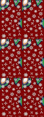 Klasik çiçek desenli. Paketleme, tekstil, duvar kâğıdı için çiçek eskizi. Yumuşak fayans. Raster 'ın taze dokusu. Yumuşak pamuk tasarımı.