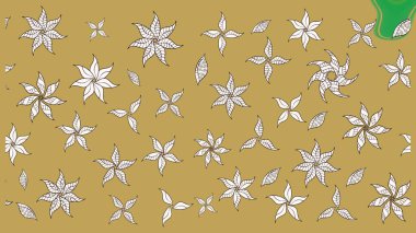 Çiçek arkaplanlı soyut zarafet eskiz deseni. Raster Güzel kumaş deseni.