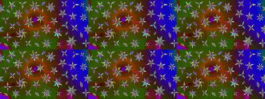 Arkaplan dokusu, duvar kağıdı, yeşil renkli çiçek teması. Kabile sanatı boho baskısı, klasik çiçek arkaplanı. Soyut etnik raster çizim kalıbı.