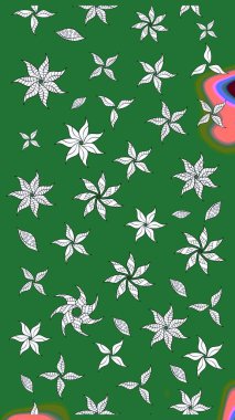 Raster. Kumaş, tekstil, duvar kağıdı baskısı için. Raster illüstrasyonu. Eskiz geçmişi. Tomurcukları çiçek olan sevimli bir çiçek deseni. Antika retro tarzı.