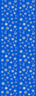 Mavi renkli çiçekler. Renkli Bahar Teması eskiz kalıbı. Sevimli çiçek raster deseni. Düz Çiçek Elementleri Tasarımı.