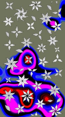 Elle çizilmiş sonbahar çiçeği deseni. Yeşil renkli çiçekler. Renkli yeşil çizim kalıbı. Tekstil ve kapak tasarımı için mükemmel. Doodle tarzı.