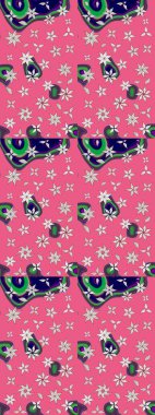 Küçük çiçekli basit bir çiçek çizimi. Pembe renkte şirin çiçekler. Moda baskısı, albüm, ambalaj kağıdı ve duvar kağıdı için zarif dekoratif süslemeler. Raster illüstrasyonu.