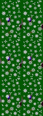 Yeşil renkli çiçekler. Renkli Bahar temalı eskiz kalıbı. Düz Çiçek Elementleri Tasarım Raster illüstrasyonu. Çiçekli çiçek deseni, suluboya..