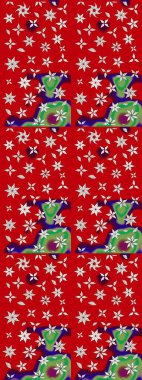 Şirin, zarif çiçekler Raster illüstrasyonu. Davetiye ve kartpostal tasarımı için dekoratif çiçek unsurları. Tekstil için figür. Yapraklı çizim şekli. Poster veya kapak için arkaplan.