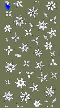 Gömlek, arka plan modelini çiz. Tropik çiçekler. Yeşil renkte çiçekler.