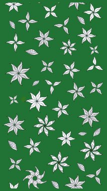 Taslak dekoratif arka plan, çiçek mandala. Çiçek. Raster illüstrasyonu. Yeşil renklerde.