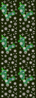 Modaya uygun kumaş deseni. Raster illüstrasyonu. Tony 'nin kumaş kalıbını çiz. Küçük çiçekte sevimli çiçek deseni var..