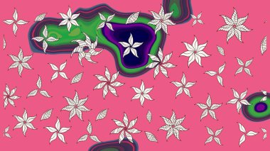 Küçük çaplı çiçeklerdeki basit şirin desenler. Tekstil veya kitap kapakları, imalat, duvar kağıtları, baskı, hediye paketi ve yapıştırma kitabı için çiçek eskizi geçmişi. Raster illüstrasyonu.