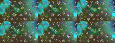 Tekstil, kumaş, kapaklar, duvar kağıtları, baskı, naylon, koleksiyon defteri, örgü, dekupaj için güzel bir eskiz. Oldukça eski bir besin torbası deseni, küçük yeşil renkte, çiçekler. Millefleurlar.