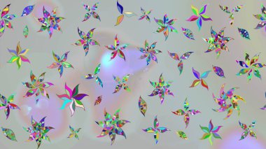 Raster illüstrasyonu. Raster. Eski usul. Kumaş, tekstil, duvar kağıdı baskısı için. Eskiz geçmişi. Tomurcukları çiçekli sevimli çiçek deseni..