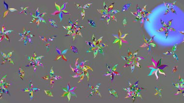 Renkli Bahar Teması eskiz kalıbı. Çocuk stili. Düz Çiçek Elementleri Tasarımı. Çiçekli çizim raster arkaplanı.