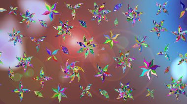 Elle boyanmış suluboya resim çizimleri, çiçekler ve bitkiler. Kahverengi renkte çiçekler.