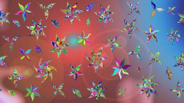 Çiçek arkaplan. Küçük çiçekte güzel bir desen var. - Pembe çiçekler. Çiçek kolajı. Doğa. Raster deseni. Çiçek bileşimi.