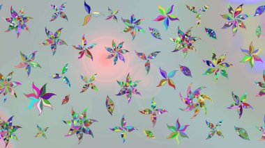 Renkli Bahar Teması eskiz kalıbı. Çiçekli eskiz arkaplanı. Düz Çiçek Elementleri Tasarımı. Çocuk stili.