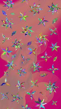 Raster illüstrasyonu. Pembe renklerde. Anti-stres için Raster soyut şablon sayfası.