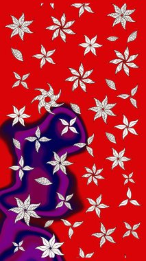 Tekstil, kumaş, kapaklar, duvar kağıtları, baskı, naylon, koleksiyon defteri, örgü, dekupaj için güzel bir eskiz. Küçük kırmızı çiçeklerle oldukça kaliteli besin torbası deseni.