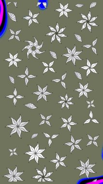 Küçük çiçekte güzel bir çiçek deseni var. Raster deseni. Çiçekli çiçek deseni, suluboya..