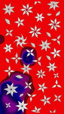 Kırmızı renkte çiçekler olan çiçek deseni çiz. Suluboya tarzında kırmızı renkte çiçekler.