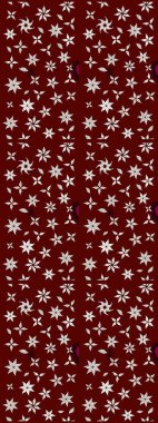 Çiçek desenli eskiz. Kırmızı renkte çiçekler. Renkli Bahar Teması eskiz kalıbı. Düz Çiçek Elementleri Tasarım Raster illüstrasyonu.