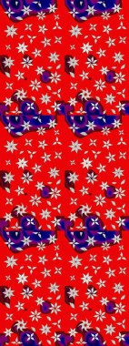 Arkaplan dokusu, duvar kağıdı, kırmızı renkli çiçek teması. Kabile sanatı boho baskısı, klasik çiçek arkaplanı. Soyut etnik raster çizim kalıbı.