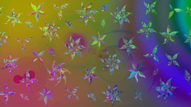 Yeşil renkler üzerine çiçek desenli çizimler, el yapımı papatyalar, papatyalar. Tekrarlayan çiçek arkaplanı, zarif yeşil çiçek duvar kağıdı.