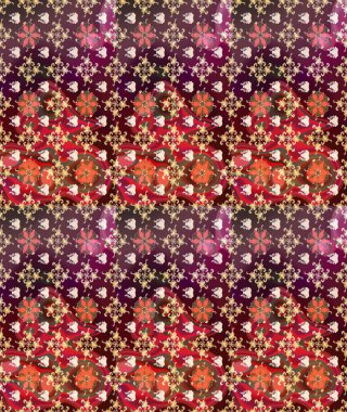 Raster resim. Kış sembolü. Renkli arka plan üzerinde izole suluboya kar taneleri. Kış.