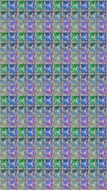 Raster illüstrasyonu. Çizim kalıbı. Ultraviyole kumaş deseni. Organik motif arkaplanı.