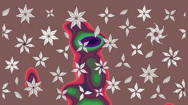 Raster güzel bir çiçek deseni çizmiş. Bahar mevsimi. Tatil havası. Nazik romantik baskı.