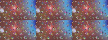 Raster illüstrasyonu. Raster illüstrasyonu. El yapımı çiçek ve bitki koleksiyonu. Eskiz tarzı kahverengi renklerde. Şirin karalamalı çiçek deseni çiz..