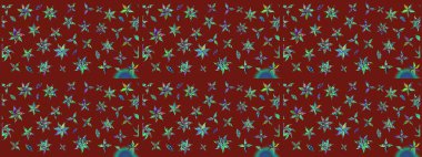 Yatak çarşafları, ceket, paket tasarımı, kumaş ve moda kavramları için tekstil baskısı. Çiçekleri, deniz kabukları, mandalaları ve suluboya efektleriyle donanma geçmişi. Çizim kalıbı etnik tasarım.