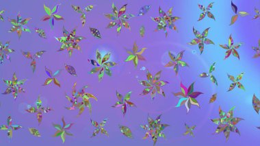 Çiçekli güzel suluboya desen. Mor renklerde. Raster illüstrasyonu.