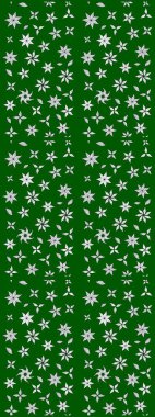 Çiçek ve yapraklı çiçek deseni. Küçük çiçekli şirin bir desen. Raster illüstrasyonu.