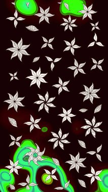 Eskiz tarzı siyah renkler. Raster illüstrasyonu. El yapımı çiçek ve bitki koleksiyonu. Şirin karalamalı çiçek desenli çizim. Raster illüstrasyonu.