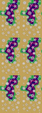 Küçük çiçekteki sevimli çiçek deseni. Bir sürü sarı soyut çiçekli tropikal eskiz deseni. Varicoloyellow Raster çizimi.