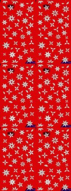 Kırmızı renkte çiçekler. Çiçekli çizim şekli. Düz Çiçek Elementleri Tasarımı. Renkli Bahar Teması çizim şablonu.