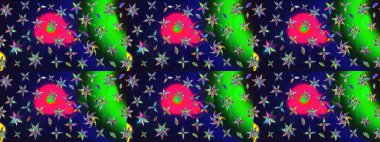 Güzel kumaş deseni. Raster illüstrasyonu. Gri renklerde. Raster illüstrasyonunda çiçek deseni çizimi.