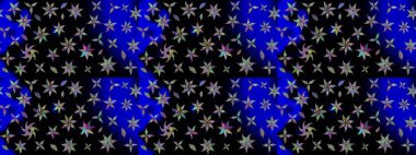 Bir sürü siyah ve soyut çiçekli tropik eskiz deseni. Varicoloblack Raster çizimi. Küçük çiçekte sevimli çiçek deseni var..