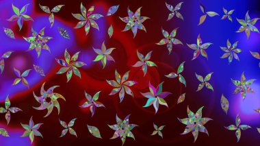 Güzel suluboya yaz çiçekleri deseni..