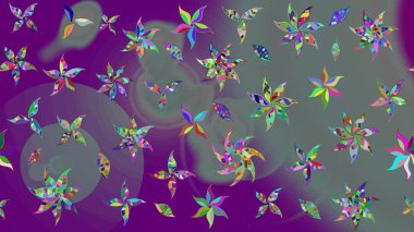 Raster illüstrasyonu. Güzel kumaş deseni. Bahar çiçekli güzel bir çiçek deseni..