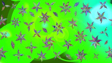 Egzotik çiçekler, botanik, yeşil renklerdeki parlak klasik doğa. Raster illüstrasyonu. Klasik tropikal doğal elementlerin suluboya seti.