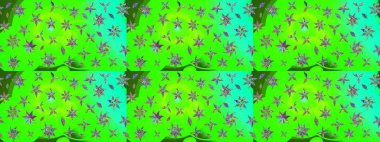 Yeşil renkli çiçekler. Çiçekli eskiz çizimi. Düz Çiçek Elementleri Tasarımı. Renkli Yaz Teması çizim şablonu.