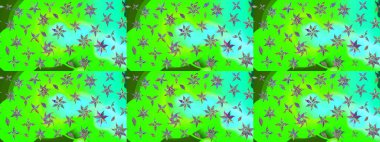 Suluboya çiçekli çiçek deseni. Yeşil renkte güzel bir tekstil. Raster illüstrasyonu.