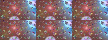 Çiçekli zambakların eskiz geçmişi. Çiçek tasarımı için inanılmaz bir kolaj cenneti tarzı. Parlak çiçekli kolaj çiçekleri kahverengi.