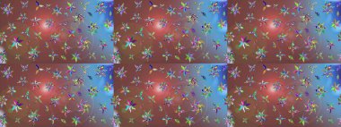 Renkli Yaz Temalı eskiz kalıbı. Güzel kumaş deseni. Raster çiçekli arka plan. Düz Çiçek Elementleri Tasarımı. Güzel eskiz şekli. Yazdır.