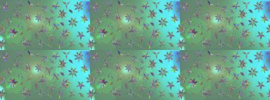Yeşil renkli çiçekler. Yumuşak, bahar çiçekli arka plan. Raster çiçek desenli ve çiçekli..